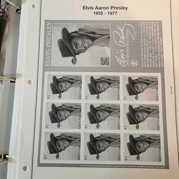 Elvis Presley Stamp Collection Album - Black - Picture 3 of 9